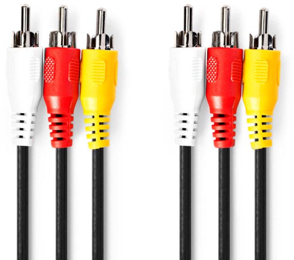 CVGL24300BK15 3xRCA muski na 3xRCA muski, Nickel Plated, 480p, 1.50m PVC, Black Video kablovi SOPING.RS 42 CVGL24300BK15 3xRCA muski na 3xRCA muski, Nickel Plated, 480p, 1.50m PVC, Black - Слика 2