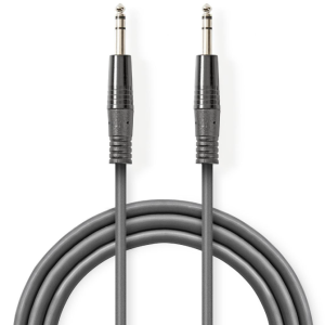 COTH23020GY15 Stereo audio kabl, 6.35 mm Muski na 6.35 mm Muski, Nickel Plated, 1.50 m, Okrugli, PVC