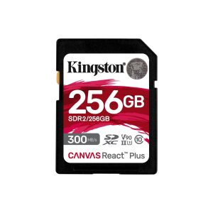 SD Card 256GB, Canvas React Plus Professional, SDXC Class10 UHS-II U3 V90, Up to 300MB/s read and 26 - SDR2/256GB