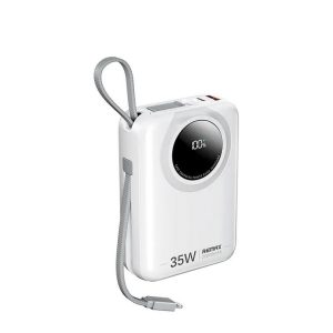 REMAX RPP-73 White 35W Power Bank with 2 Fast Charging Cables 20000mAh