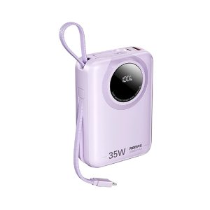 REMAX RPP-73 Purple 35W Power Bank with 2 Fast Charging Cables 20000mAh