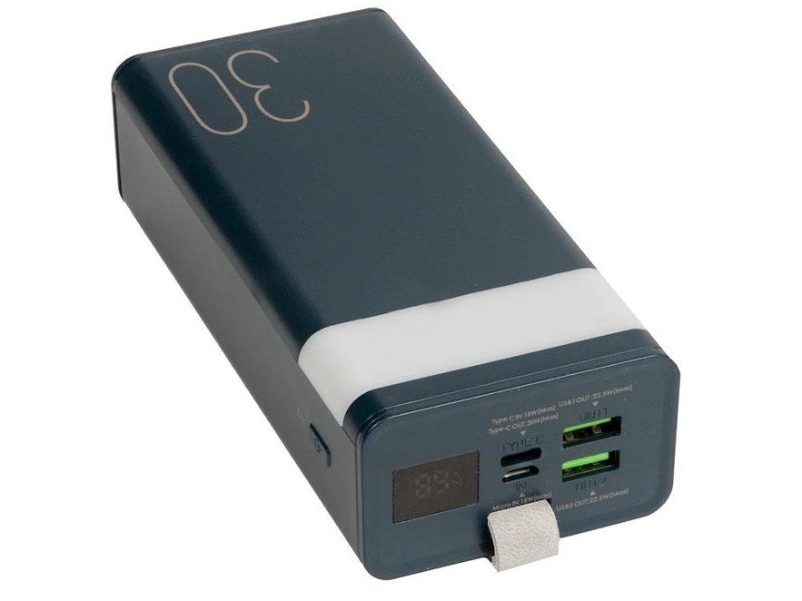 REMAX RPP-320 Fast Charging Power Bank with LED Light 30000mAh Blue Punjači i auto držači za mobilne telefone SOPING.RS 42 REMAX RPP-320 Fast Charging Power Bank with LED Light 30000mAh Blue - Слика 2