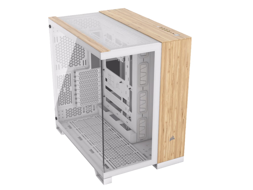Kucište CORSAIR 6500X Mid-Tower/dve komore/kaljeno staklo/bez napajanja/bela/bambus drvo Kućišta računara SOPING.RS 41 Kucište CORSAIR 6500X Mid-Tower/dve komore/kaljeno staklo/bez napajanja/bela/bambus drvo