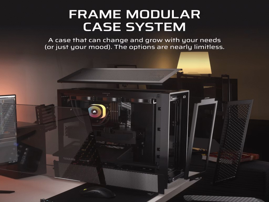 Kucište CORSAIR FRAME 4000D Mid-Tower/ATX/kaljeno staklo/bez napajanja/crna Kućišta računara SOPING.RS 48 Kucište CORSAIR FRAME 4000D Mid-Tower/ATX/kaljeno staklo/bez napajanja/crna - Слика 8