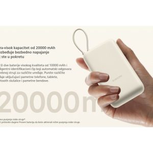 33W Power Bank 20000mAh (sa integrisanim kablom) plavi GL BHR8975GL Punjači i auto držači za mobilne telefone SOPING.RS 33W Power Bank 20000mAh (sa integrisanim kablom) plavi GL BHR8975GL
