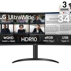 LG Monitor 34WR55QK-B (34WR55QK-B.AEU) - 34WR55QK-B