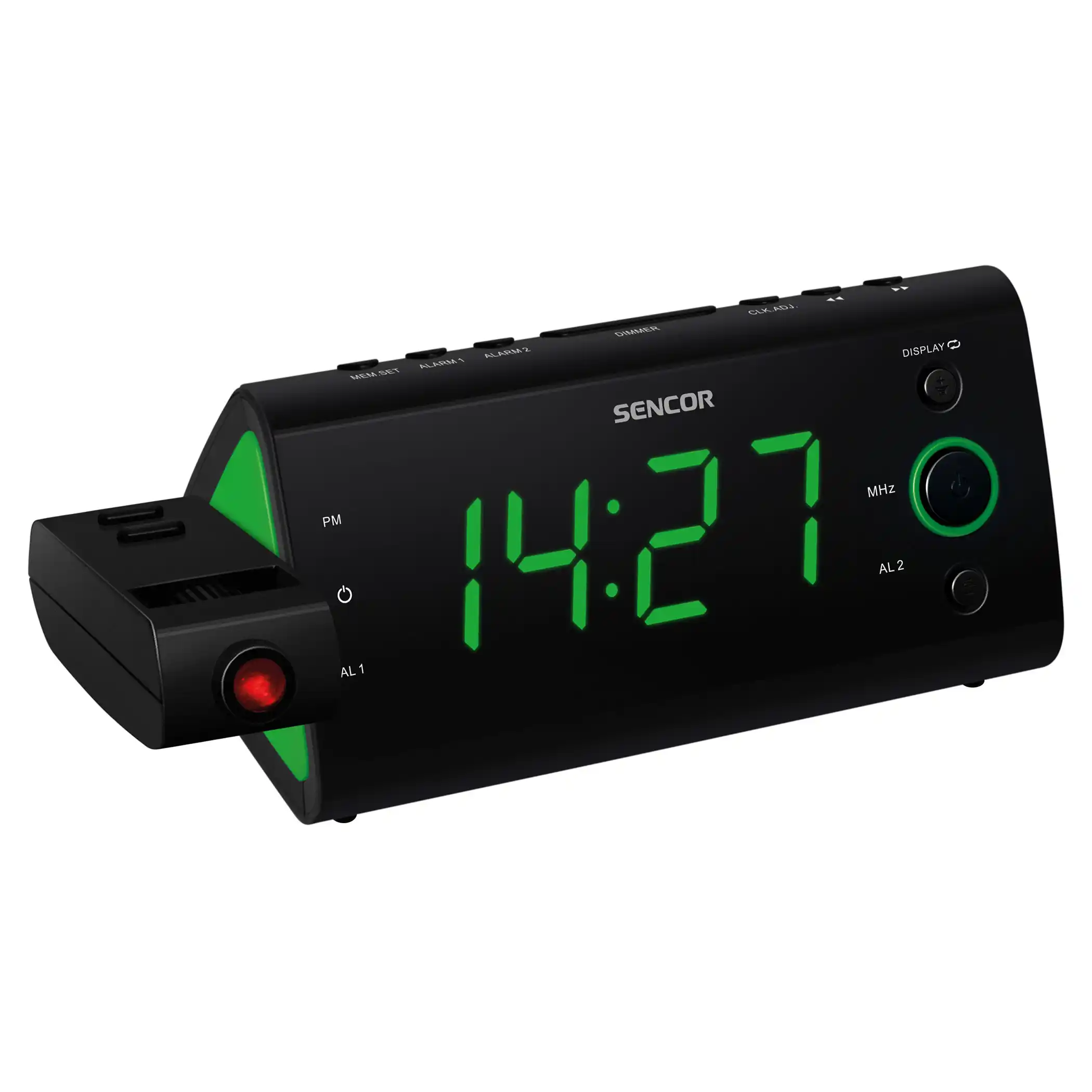 Digitalni sat sa alarmom SENCOR SRC 330 GN zeleni Kućni satovi SOPING.RS 41 Digitalni sat sa alarmom SENCOR SRC 330 GN zeleni