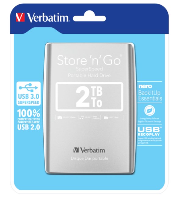 HDD E2.5″ Verbatim 2TB USB 3.0 Store’n’Go 53189, Silver HDD SOPING.RS 43 HDD E2.5" Verbatim 2TB USB 3.0 Store'n'Go 53189, Silver - Слика 3