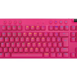 Logitech G PRO X TKL Lightspeed Gaming Keyboard, Pink, US, BT Tactile