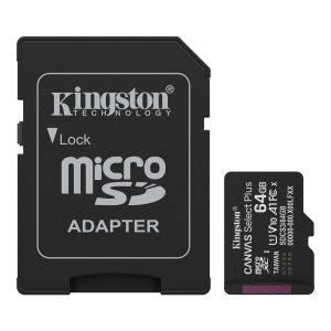 MicroSD 64GB, Canvas Select Plus, Class 10 UHS-I U1 V10 A1, Read up to 100MB/s, w/SD adapter - SDCS3/64GB