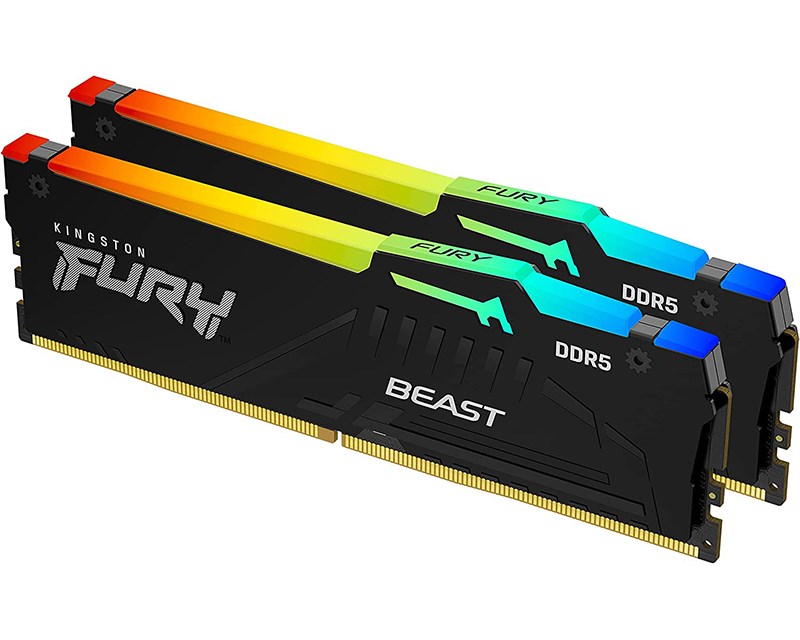 DIMM DDR5 64GB (2x32GB kit) 5200MT/s KF552C40BB2AK2-64 FURY Beast Black RGB EXPO Memorije SOPING.RS 42 DIMM DDR5 64GB (2x32GB kit) 5200MT/s KF552C40BB2AK2-64 FURY Beast Black RGB EXPO - Слика 2