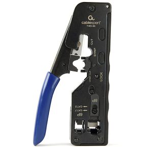 T-WC-06 Gembird Klesta za krimpovanje CAT.7 LAN pass-through plug, 8P8C, 6P6C, blue