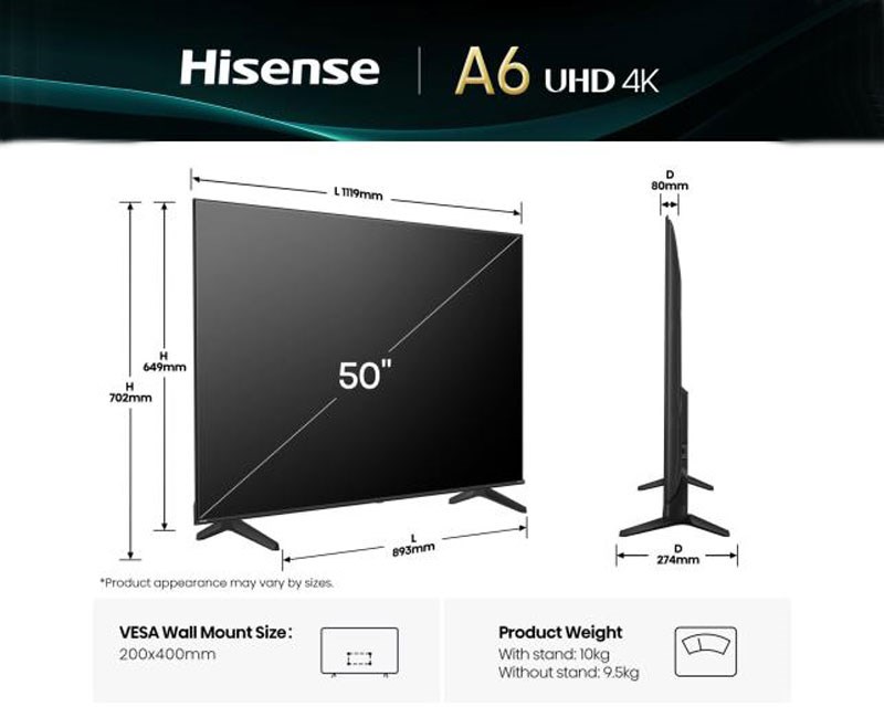 50 inča 50A6Q 4K UHD Smart TV Televizori SOPING.RS 43 50 inča 50A6Q 4K UHD Smart TV - Слика 3