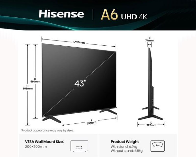 43 inča 43A6Q 4K UHD Smart TV Televizori SOPING.RS 43 43 inča 43A6Q 4K UHD Smart TV - Слика 3