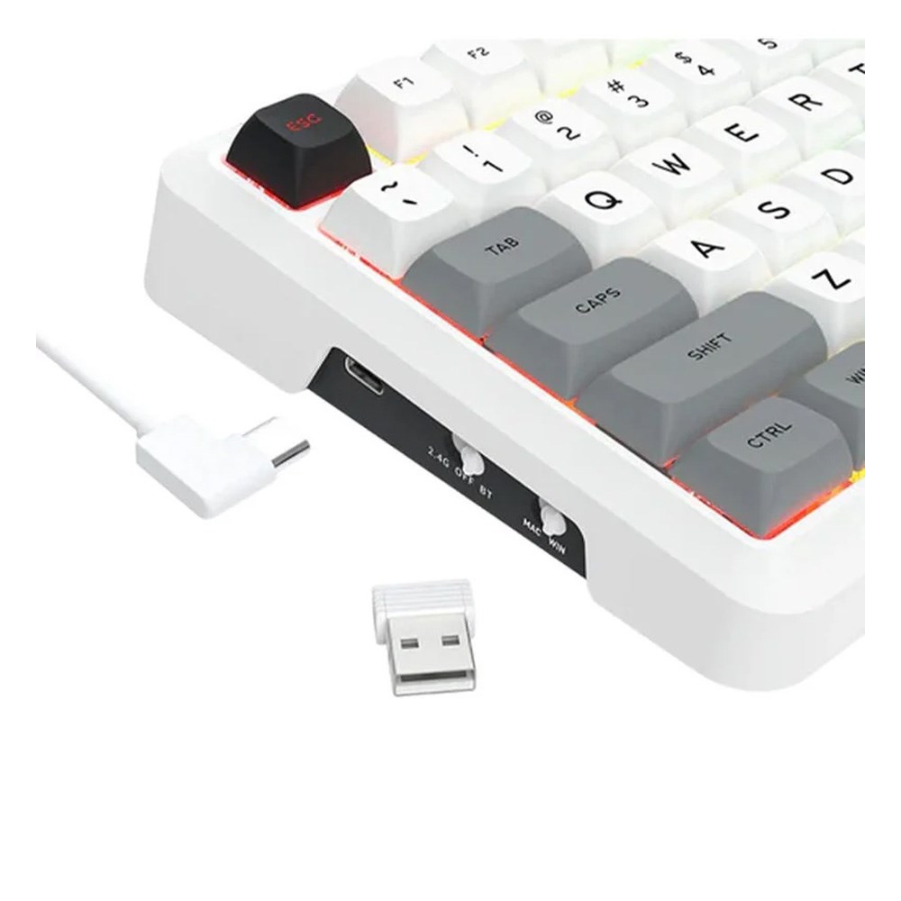 Bragi Pro MK688 Wired&2.4G&BT Keyboard White Tastature SOPING.RS 46 Bragi Pro MK688 Wired&2.4G&BT Keyboard White - Слика 6