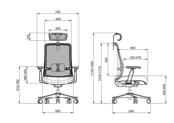 Ergonomska kancelarijska stolica UGD Chief Gray Kancelarijska oprema SOPING.RS 42 Ergonomska kancelarijska stolica UGD Chief Gray - Слика 2