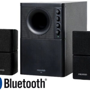 Microlab X2BT Aktivni drveni zvucnici 2.1 sistem 46W RMS (20W+2*13W) 3,5mm, Bluetooth