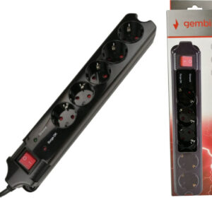 SPG5-C-10 (3G1.5) Gembird produzni kabl sa zastitom 5 uticnica 3m black