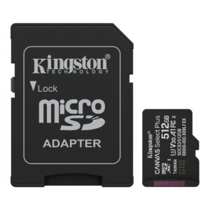 MicroSD 512GB, Canvas Select Plus, Class 10 UHS-I U3 V30 A1, Read up to 150MB/s, w/SD adapter - SDCS3/512GB