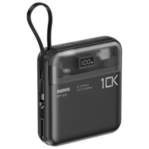 REMAX  RPP-602 - 20W+QC 22.5W Power Bank with 2 Fast Charging Cables  10000mAh