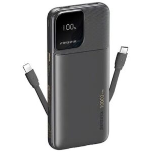 REMAX  RPP-657 -  2.4A Cabled Fast Charging Power Bank 10000mAh(black)
