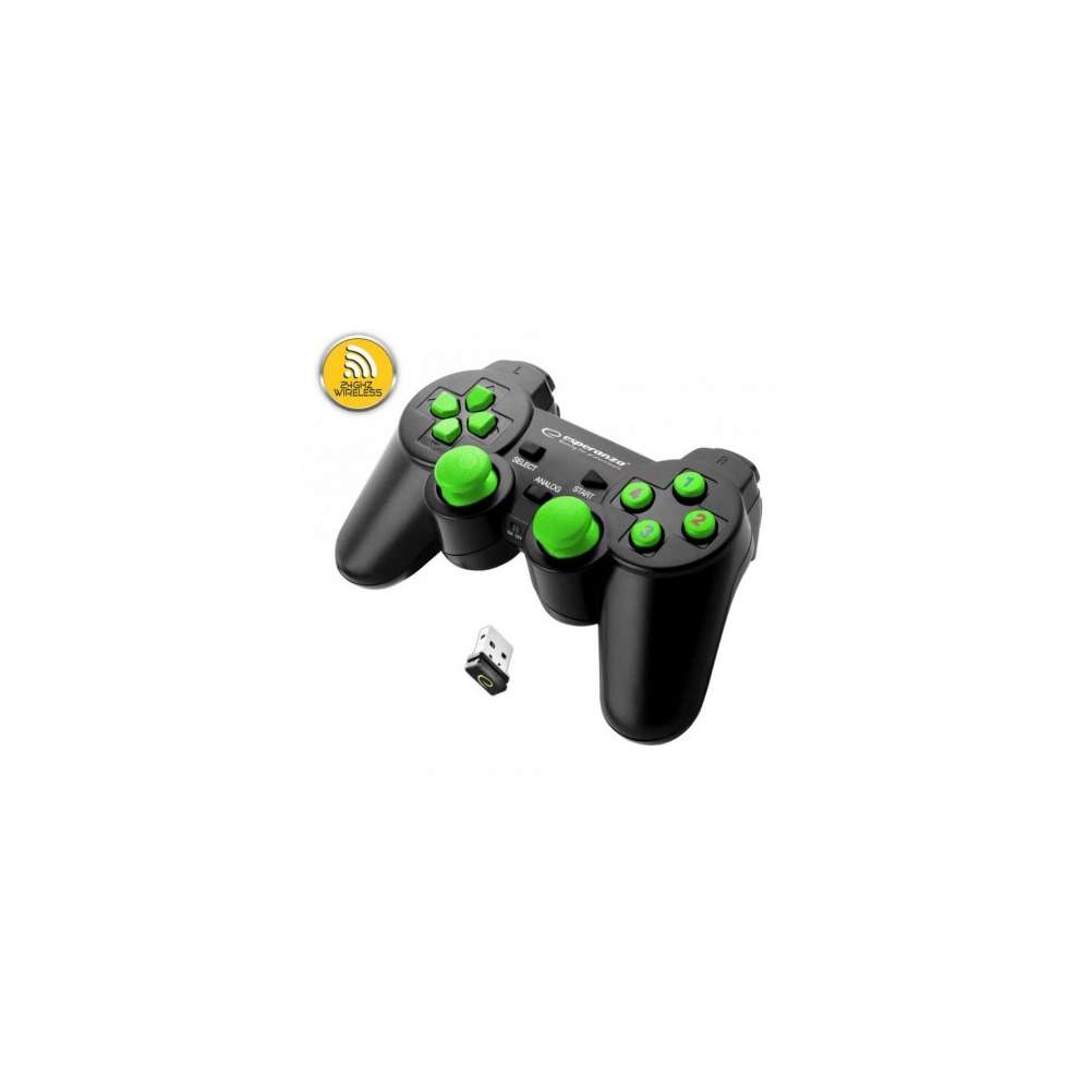 ESPERANZA EGG108G BEŽIČNI GAMEPAD 2.4GHZ PS3/PC USB GLADIATOR ZELENI Konzole SOPING.RS 41 ESPERANZA EGG108G BEŽIČNI GAMEPAD 2.4GHZ PS3/PC USB GLADIATOR ZELENI