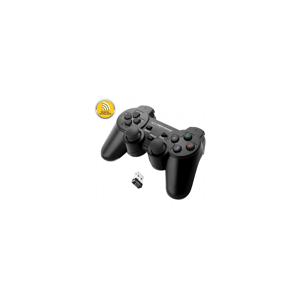 ESPERANZA EGG108K BEŽIČNI GAMEPAD 2.4GHZ PS3/PC USB GLADIATOR CRNI Konzole SOPING.RS 41 ESPERANZA EGG108K BEŽIČNI GAMEPAD 2.4GHZ PS3/PC USB GLADIATOR CRNI