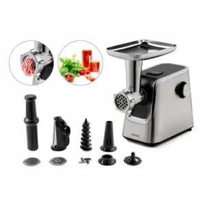 Muhler MG1808TS – Masina za mlevenje mesa I paradajza 600-1800W, INOX Mali kućni aparati - ostalo SOPING.RS Muhler MG1808TS - Masina za mlevenje mesa I paradajza 600-1800W, INOX
