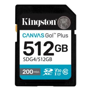 SD Card 512GB, Canvas Go! Plus, SDXC Class10 UHS-1 U3 V30, Read up to 200MB/s, Write up to 160MB/s,  - SDG4/512GB