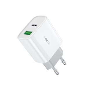 WP-U53 Superbrzi Strujni GaN punjač, 2-porta USB (3.0 i PD-tipC) 33W, beli