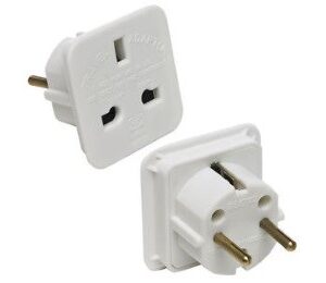Adapter Euro utikač - UK utičnica bela