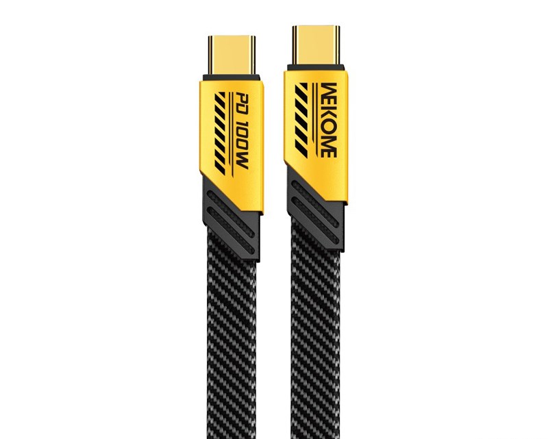 WDC-192 Kabl 3.1 USB tip C M/M 1m, za Superbrzo punjenje 100W/480Mbps, flat-crno-žuti Kablovi SOPING.RS 41 WDC-192 Kabl 3.1 USB tip C M/M 1m, za Superbrzo punjenje 100W/480Mbps, flat-crno-žuti