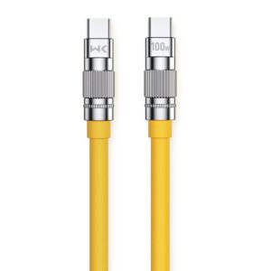 WDC-188 Kabl 3.1 USB tip C M/M 1m, za Superbrzo punjenje 100W/480Mbps, žuti
