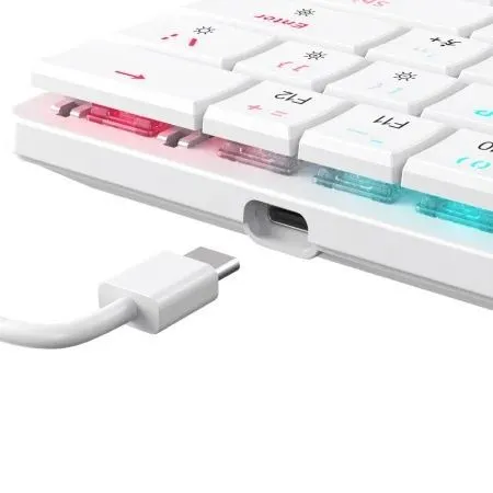 Mehanička tastatura White Shark Nagamaki GK 006211 Bela/Low Profile/Red switches/RGB Tastature SOPING.RS 43 Mehanička tastatura White Shark Nagamaki GK 006211 Bela/Low Profile/Red switches/RGB - Слика 3