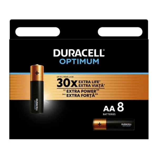 Baterija Duracell Optimum AA (pak 8 kom), nepunjiva Baterije i punjači SOPING.RS 41 Baterija Duracell Optimum AA (pak 8 kom), nepunjiva