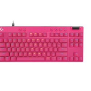 Logitech G PRO X TKL Rapid Gaming Keyboard, Pink, US