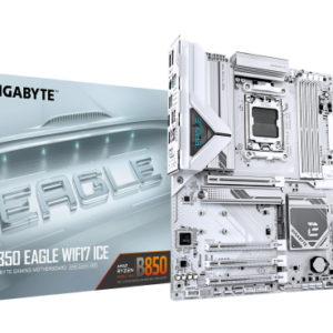 AM5, AMD B850, 4x DDR5 DIMMs with AMD EXPO™Memory Module Support, Ultra-Fast Storage : 3x M.2 slots, - B850 EAGLE WF7 ICE