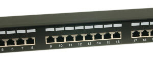 patchcord kabal panel, 24 porta STP 5e 1U