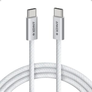Zolo USB tip-C kabl M/M 1m, za Apple, super brzo punjenje 240W/480Mbps, pleteni, beli