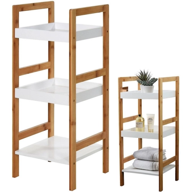 Vilde 569096 -Kupatilska polica na 3 nivoa , Bambus 30x30x72 cm Praznična dekoracija SOPING.RS 41 Vilde 569096 -Kupatilska polica na 3 nivoa , Bambus 30x30x72 cm