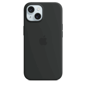 iPhone 15 Silicone Case sa MagSafe-om - Black