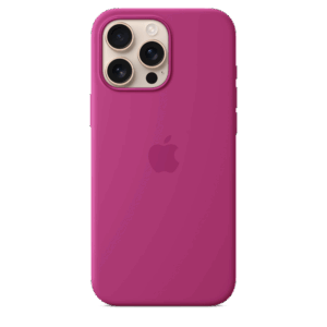iPhone 16 Pro Max Silicone Case sa MagSafe-om - Fuchsia