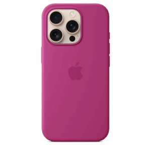 iPhone 16 Pro Silicone Case sa MagSafe-om - Fuchsia