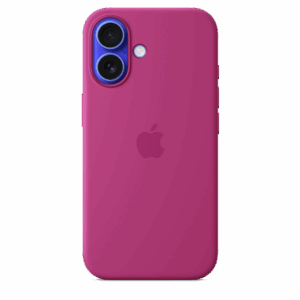 iPhone 16 Silicone Case sa MagSafe-om - Fuchsia