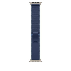 49mm Blue/Bright Blue Trail Loop – S/M - Natural Titanium Finish