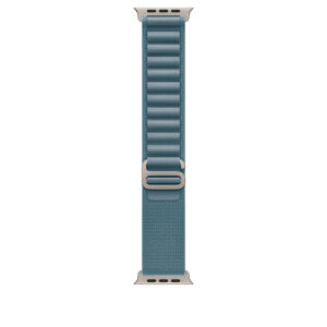 49mm Light Blue Alpine Loop - Medium - Natural Titanium Finish