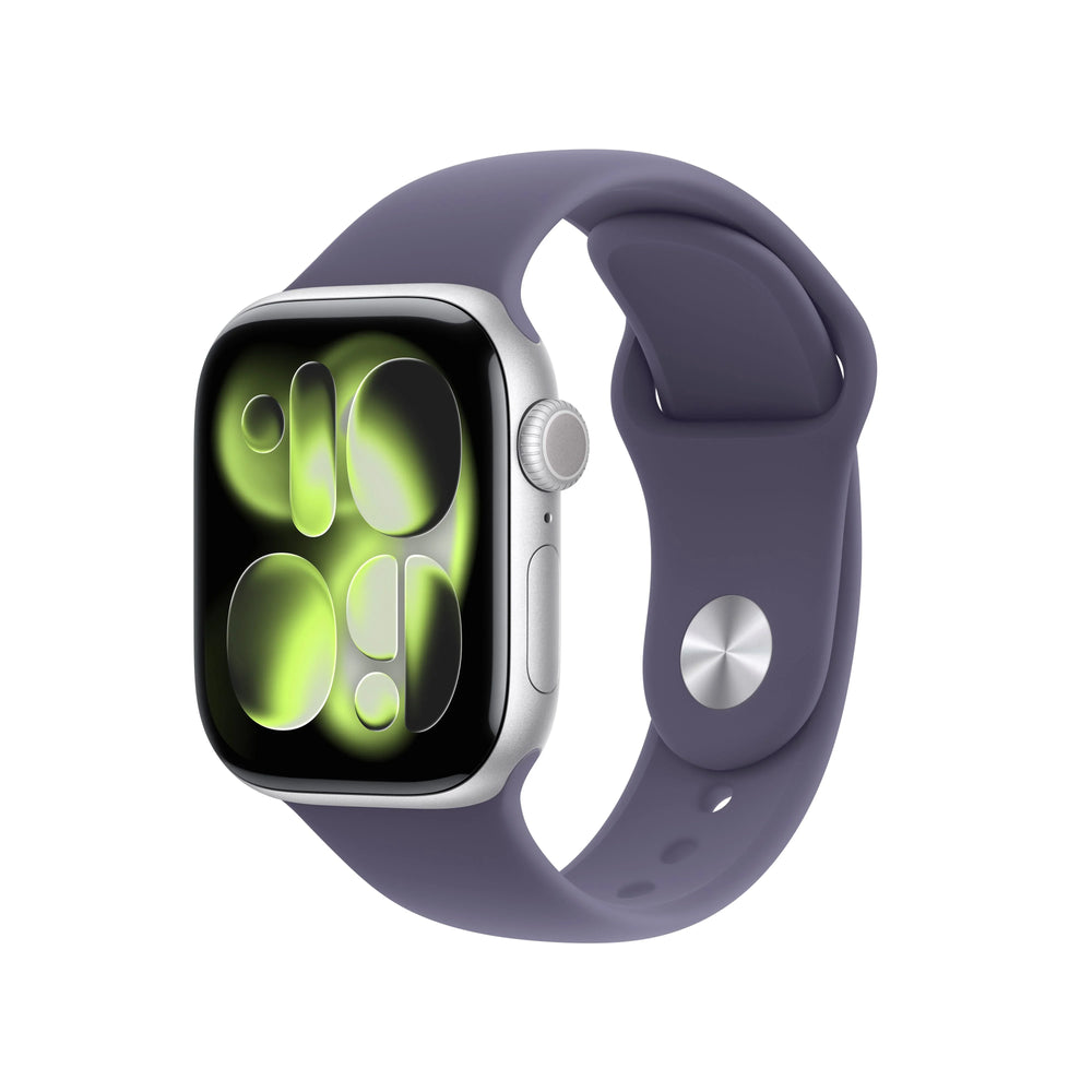 Apple Watch Series 11 GPS 42mm Silver Aluminium Case with Purple Fog Sport Band – S/M SmartWatch SOPING.RS 41 Apple Watch Series 11 GPS 42mm Silver Aluminium Case with Purple Fog Sport Band - S/M