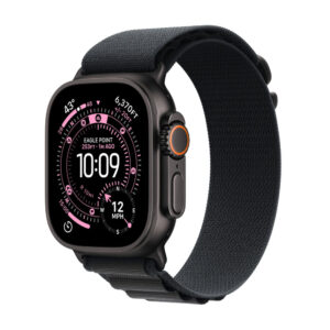 Apple Watch Ultra 3 GPS + Cellular 49mm Black Titanium Case with Black Alpine Loop - Medium