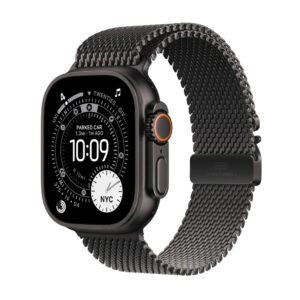Apple Watch Ultra 3 GPS + Cellular 49mm Black Titanium Case with Black Titanium Milanese Loop - Medi