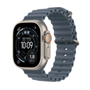 Apple Watch Ultra 3 GPS + Cellular 49mm Natural Titanium Case with Anchor Blue Ocean Band